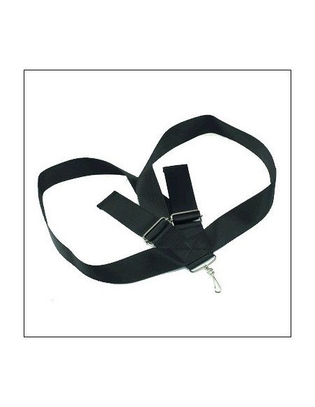 Correia de nylon 180x4 cm. 1 mosquetão e deslizadores.