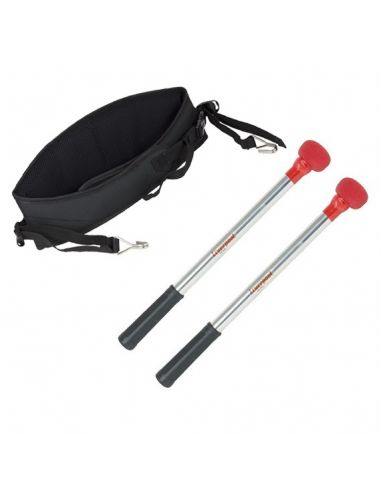 Pack black lumbar strap and 2 clubs for dobra