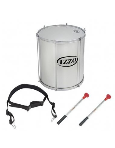Izzo 16" surdo pack with strap and 2 mallets