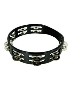Double tambourine 25 cm without head black stf5045