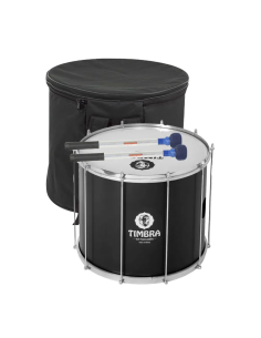Pack surdo Timbra negro 18" con funda y mazas