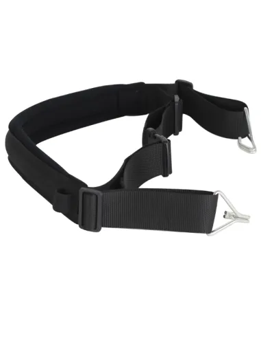 Black reinforced padded batucada waist belt with black reinforcement