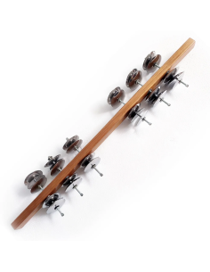 Samba Chocalho with Wooden Base – 48 Jingles, Vibrant Sound