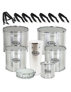 Pacote de instrumentos de samba reggae com alças