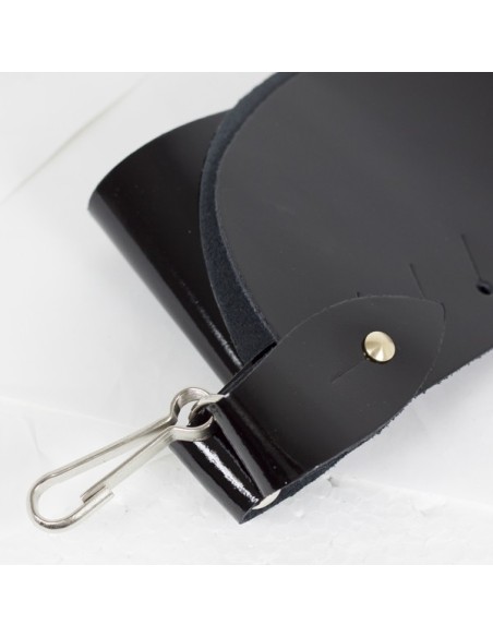 Bolsa de ombro de couro preta para bateristas