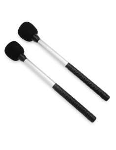 Mazas Recife para surdo de batucada con bola negra y grip negro antideslizante