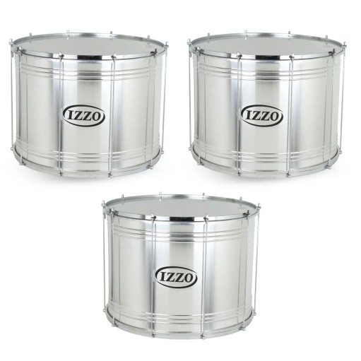 3 surdos de marcación Izzo. 2 de 24" y uno de 22"