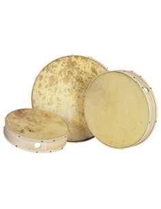 Leather tambourine 25 cm nailed ref.01510