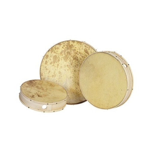 Leather tambourine 25 cm nailed ref.01510