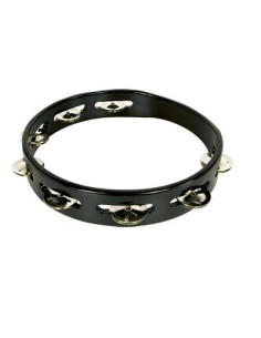 Simple tambourine 25 cm without head black stf5040