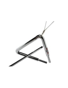 Triangolo in acciaio cromato 19x19x26 cm.