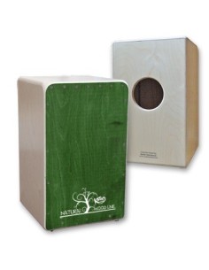 Flamenco cajon nat. woodline, green