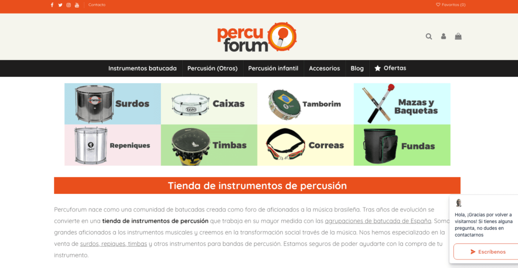 Tienda Percuforum 2021